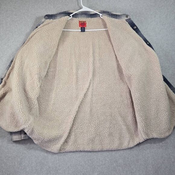 Vintage Big Mac JC Penney Men's 2XL shirt Jacket Shacket Gray Plaid Flannel Sher - Picture 6 of 11